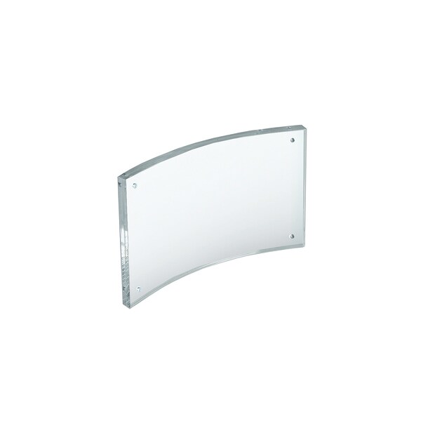 Curved Magnetic Acrylic Sign Holder 6"W X 4"H, PK2